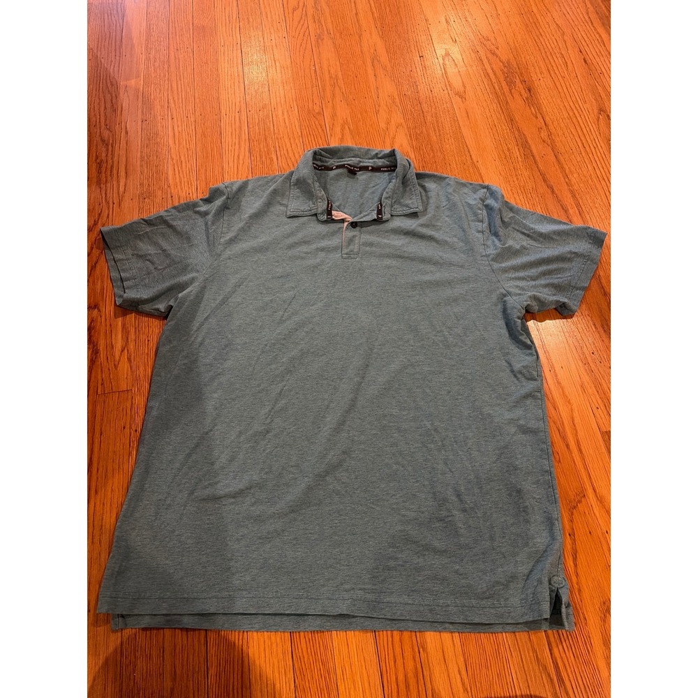 Public Rec Mens Go-To Polo Shirt XXL Heathered Teal Blue Short Sleeve Golf Top
